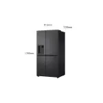 REFRIGERADORA LG SIDE BY SIDE DE 22 CUFT COLOR NEGRO SMART INVERTER VS25LQIK